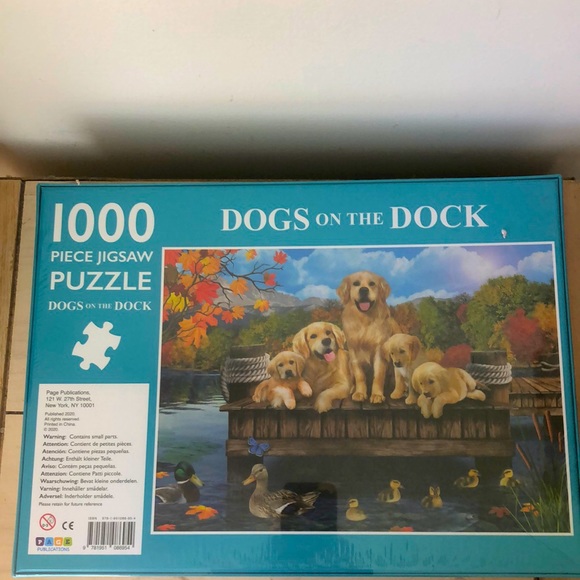 1000 piece Dogs on a Dock jigsaw puzzle - Picture 2 of 2